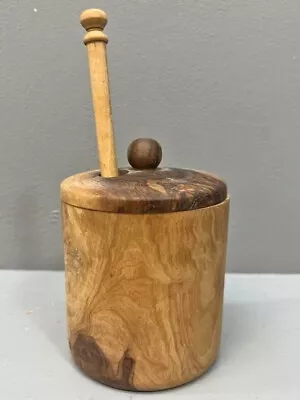 Vintage Wooden Honey Pot And Dipper • $22.08