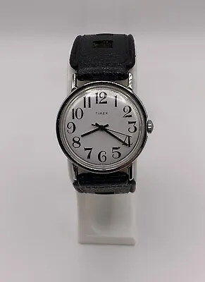 Vintage Timex Easy Reader Wind Up Mechanical Watch Black Bands Needs Service • $29.95