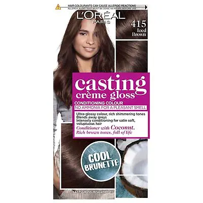 £11.99 • Buy L'Oreal Paris Casting Creme Gloss Semi Permanent Hair Dye, 415 Iced Brown