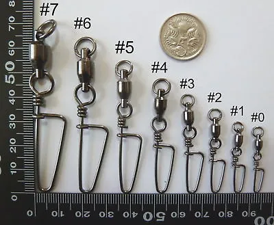 SELECT - DFS BALL BEARING FISHING SWIVELS WITH COASTLOCK SNAP Sizes #0 - #7 • $16.70