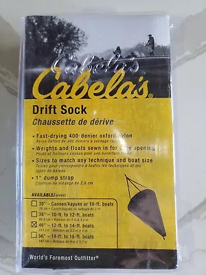 Cabela's Drift Sock 46   Easy Opening Fast Dry  Drift Bag Trolling New • $40