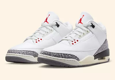 Size US18 - AJ 3 Retro White Cement Reimagined  • $350