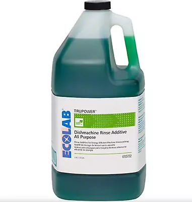 NEW 1 Gallon Jug ECOLAB TruPower Dish Machine Rinse Additive 6113722 #2115 • $69.99