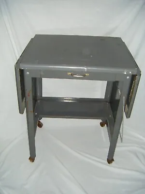 $161.99 • Buy Vintage COLE STEEL Industrial Typewriter Desk Work Table With Drawer