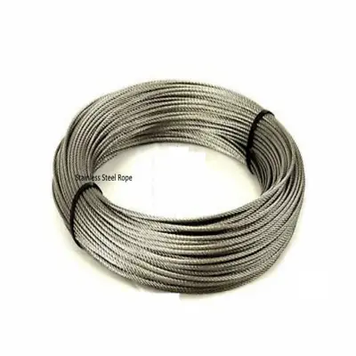 £4.99 • Buy Best Quality Stainless Steel Wire Rope Cable, (Plastic Coated ,20M)