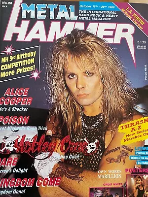 Vince Neil Motley Crue Full Page Vintage Magazine COVER • $2.59