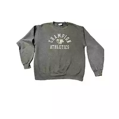 Champion Athleticwear Vintage Gray Crewneck Men's Sweatshirt Size Large • $18.20