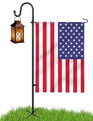 LOPANNY Large Garden Flag Holder Stand Pole For 28 X 40 Flags With Shepherds ... • $18.69