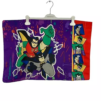 Vintage 1995 Batman And Robin Cartoon Series Pillow Case Only DC Comics Standard • $17.44