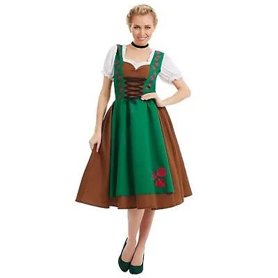 £39.99 • Buy Womens Bavarian Beer Girl Costume S -  XL Ladies Lederhosen Dirndl Fancy Dress