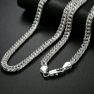 925 Sterling Silver 6mm Wide Miami Cuban Link Chain Mens Womens Necklace  • $12.99