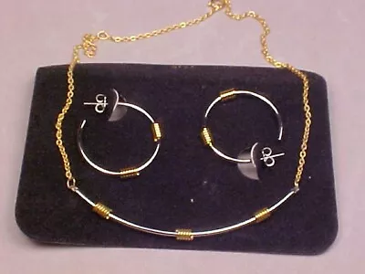 Vintage Sarah Coventry  Chimes  (1977) Necklace/Pierced Earrings (on Card) Set • $1.99