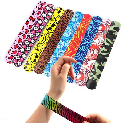 £6.99 • Buy 30PCS Snap Bracelets Kids Wrist Slap Bands Colorful Party Bag Filler Toy Gift