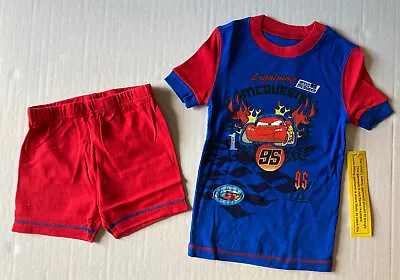 NWT Disney Store 5 5T Cars Lightning McQueen Short PJ Pal Pajama Set • $24.95