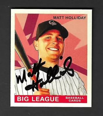 MATT HOLLIDAY Colorado Rockies Signed Auto 2007 Goudey BIG LEAGUE  Baseball Card • $14.95