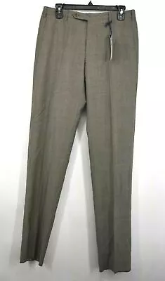 Zanella Mens Parker Wool Plaid Trouser Pants Medium Weight 100% Wool Blank $425 • $108.46