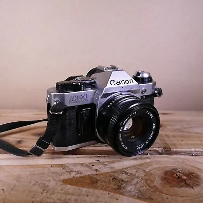 Canon AE-1 Program  35mm SLR Camera + 50mm F/1.8 Lens - See Description • £99.95