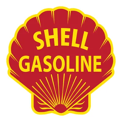 Shell Gasoline Vintage V@ OIL Sticker Vinyl Decal |10 Sizes!! TRACKING FREE SHIP • $59.99