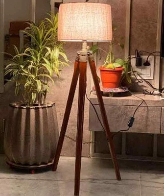 $82.52 • Buy Antique Vintage Wooden Tripod Stand For Floor Lamp Home Decor Item