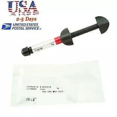 Dental Resin Light Cure Micro Hybrid Composite A3 Shade Syringe USA Made • $11.97
