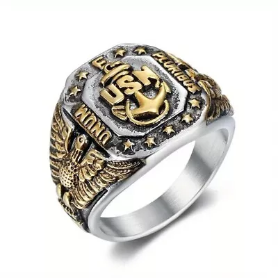 United States US NAVY Ring - USN SEAL Titanium Military Rings - Size 10 • $24.99