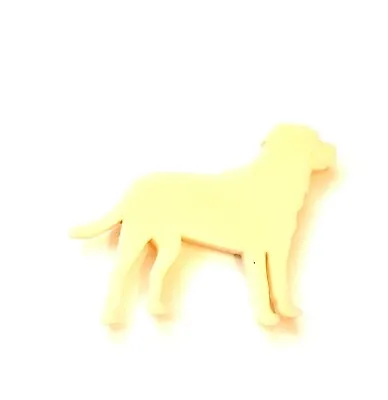 Golden Labrador Lab Dog Brooch Pin Scarf Fastener Gift In Cream • £3