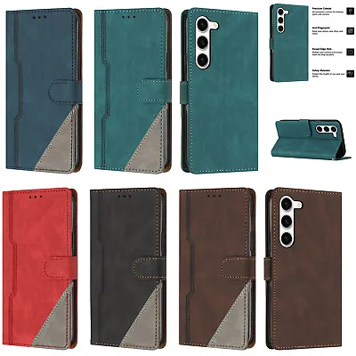 Phone Cover For SamsungJ7 J6 J5 J4 Plus A8 Color Matching PU Leather Wallet Case • $13.19