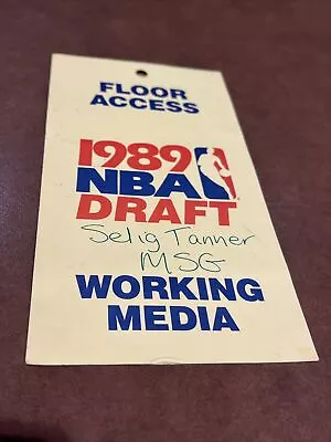 1989 NBA Draft Working Media PRESS PASS ULTRA RARE! • $99.99