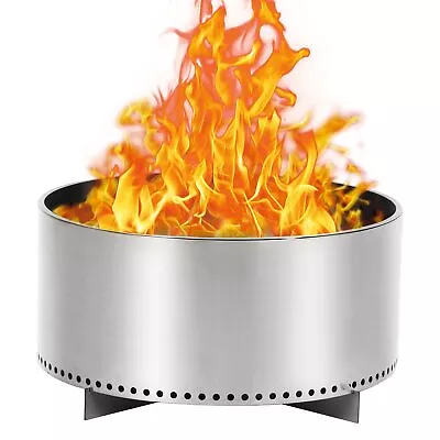 27  Smokeless Fire Pit Outdoor Portable Wood Burning With Stand Stainless Steel • $180.32