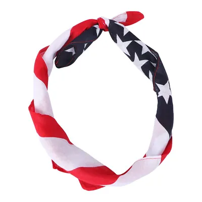 £4.10 • Buy American Flag Scarf Neckerchief Square Scarf 4th Of July Bandana