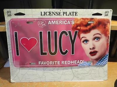 I Love Lucy Americas Favorite Redhead License Plate 6  X 12   Metal Tin • $15