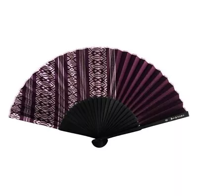 Japanese SENSU/Hakata Ori Fan KENJYO Pattern/purple/Made In Japan • $101.42