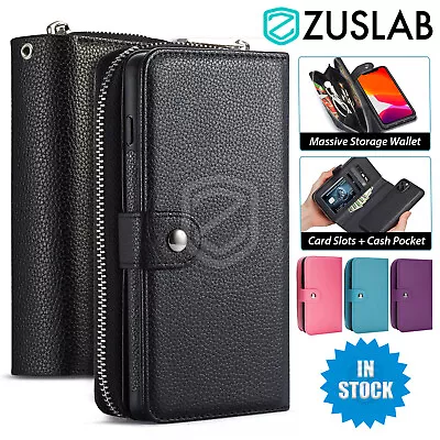 $19.95 • Buy For Apple IPhone XS Max XR X 8 7 6 Plus SE Case Leather Card Pocket Wallet Cover