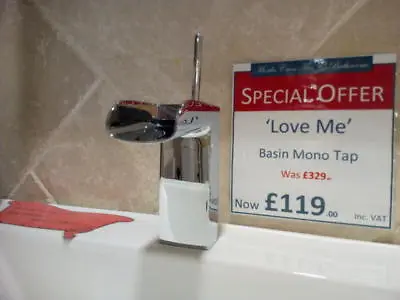 £110 • Buy Crosswater Love Me Basin Monobloc Mixer Tap LM116DNC