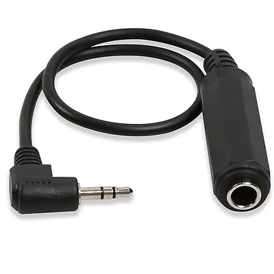 3.5mm 1/8  Male To 6.35mm 1/4  Female Right Angle Male Jack Stereo Adapter Cable • £3.01