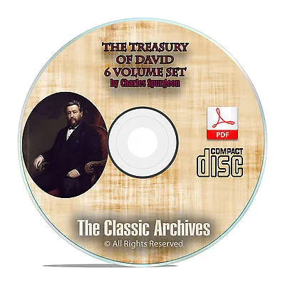 The Treasury Of David Charles C H Spurgeon Bible Commentary Psalms PDF CD F32 • $7.99