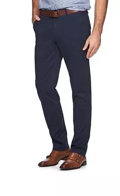 $70 NWT MENS MARC ANTHONY SLIM FIT Chino PANTS Admiral Navy 34 X 34 • $18.69