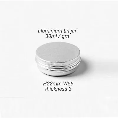 £1.97 • Buy Aluminium Containers 30ML Tins-Jars-Pots With Screw Top Lid