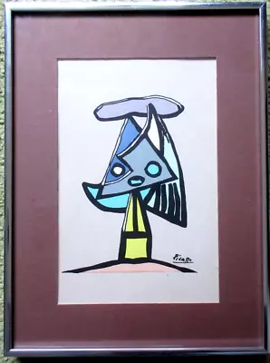 Vintage Framed Print Head Of A Woman By Pablo Picasso  11 1/2  X 8 1/2  • $26.66