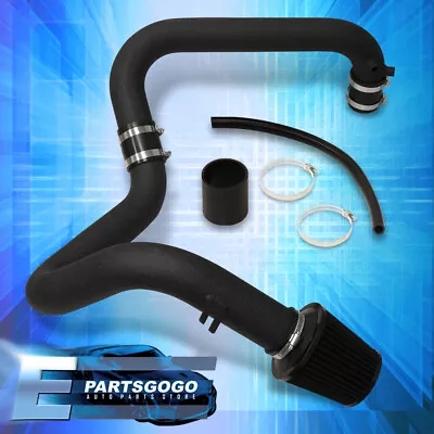 For 01-05 Honda Civic DX LX 1.7 Black Aluminum Piping JDM Cold Air Intake System • $63.99