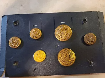 6 Great Seal Military Brass Buttons / Waterbury Button Co. Replacements • $5.95