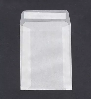 £3.45 • Buy Glassine Bags 78 X 68mm PEEL & SEAL ECO Friendly-Seeds-Stamps-Favours-Confetti