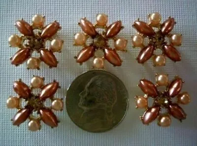 2 Hole Slider Beads X-Flower Coppery #5 • $6.50