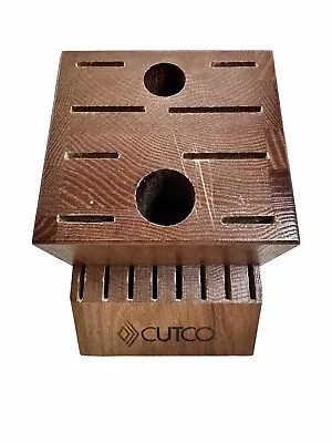 Cutco  Homemaker 18 Slot Knife Block 8 Steak Slots Honey Oak Wood Used • $28