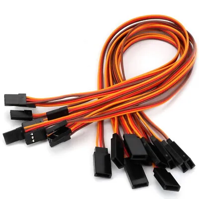 10 X Male To Female JR Connector Servo Extension Cable 30cm Lead 3 Pin Wire Cord • $7.99