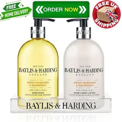 £6.37 • Buy Baylis & Harding Sweet Mandarin & Grapefruit Hand Wash And Lotion Set 500 Ml X 2