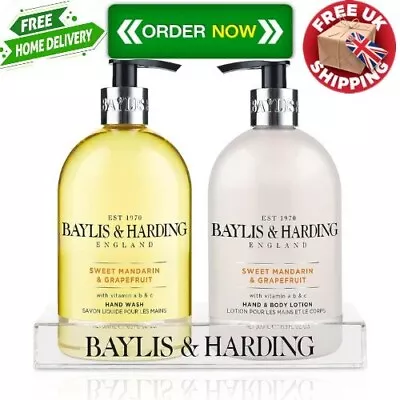 Baylis & Harding Sweet Mandarin & Grapefruit Hand Wash And Lotion Set 500 Ml X 2 • £6.48