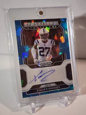 2021 Panini Prizm #SS-XR Xavier Rhodes Blue Cracked Ice Auto /75 SP! Colts • $14.50
