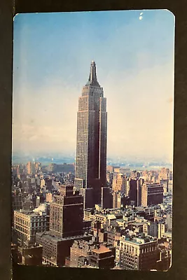 Empire State Building NYC Manhattan NY Skyline Vtg Postcard 1950 Milton Burle TV • $9.99