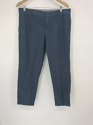 J Crew Oxford Scout Capri Pants Navy Blue City Fit Women's Size 10  EUC • $29.99